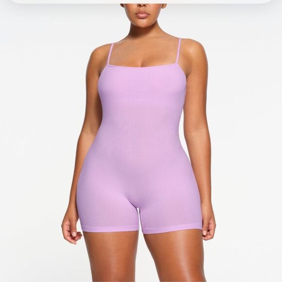 Skims Soft Lounge Ribbed Romper NWT - Picture 1 of 5